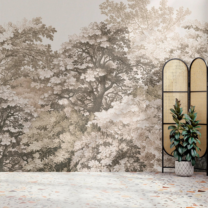 Superfresco Easy Forest Canopy Oatmeal Print To Order Fixed Size 2.8m x 3m Mural