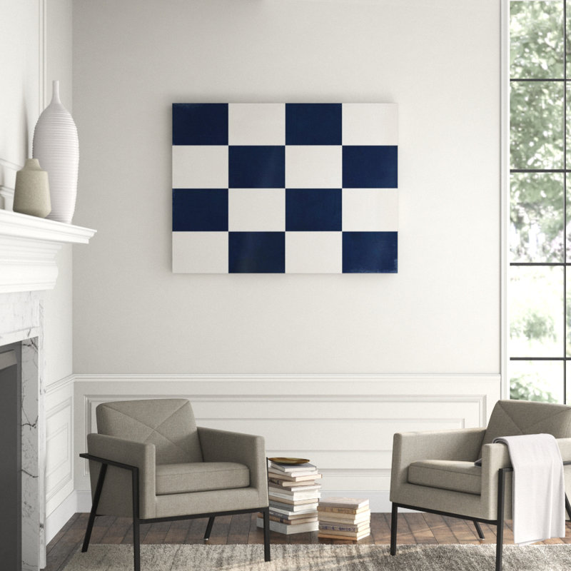 Nautical Flag I Print by Barclay Butera, 36" H x 48" W x 1.5" D, Matte