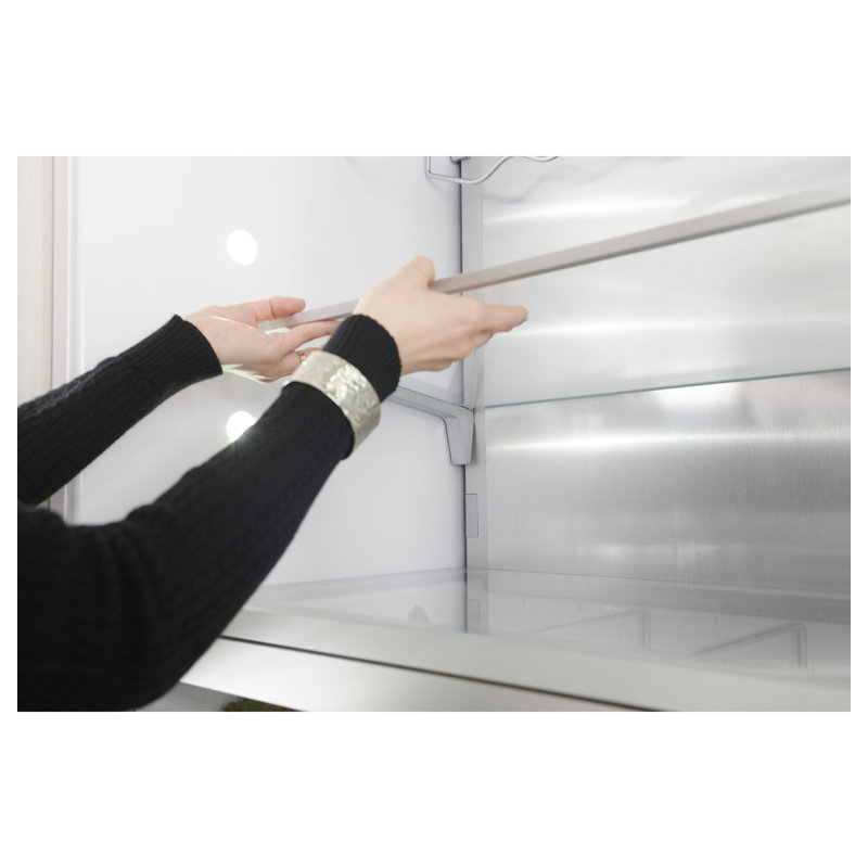 Monogram 30" W Integrated Customizable Refrigerator, Panel Ready, Right, Statement, 80" H Stainless Steel Panel