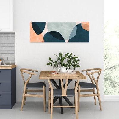 «Serene Abstract Shapes Abstract», art mural minimaliste contemporain