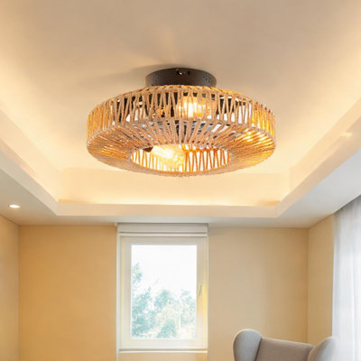 Ventilateur de plafond à télécommande en noir mat, 20 po, avec flux d'air saisonnier, moteur à courant continu, éclairage DEL
