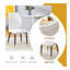 Ensemble de table et de chaises. Ensemble de salle à manger en panneau de fibres à densité moyenne à motif de marbre - 63 po x 35,4 po avec 4 chaises en polyuréthane avec un dossier élargi. Vous procure une sensation luxueuse.-313129405