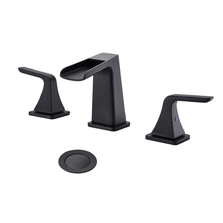 Widespread 2-handle Bathroom Faucet with Drain Assembly