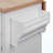 56.5'' Kitchen Island With Drop Leaf, Power Outlet, Embossed Vertical Stripe Rolling Kitchen Cart On Wheels With 4 Doors , 5 Deep Drawers And Adjustable Shelves, For Kitchen, Dining Room, White-1700707718