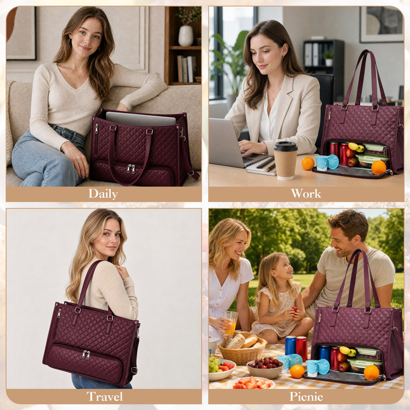 Sac fourre-tout isotherme isolé, Wine Red