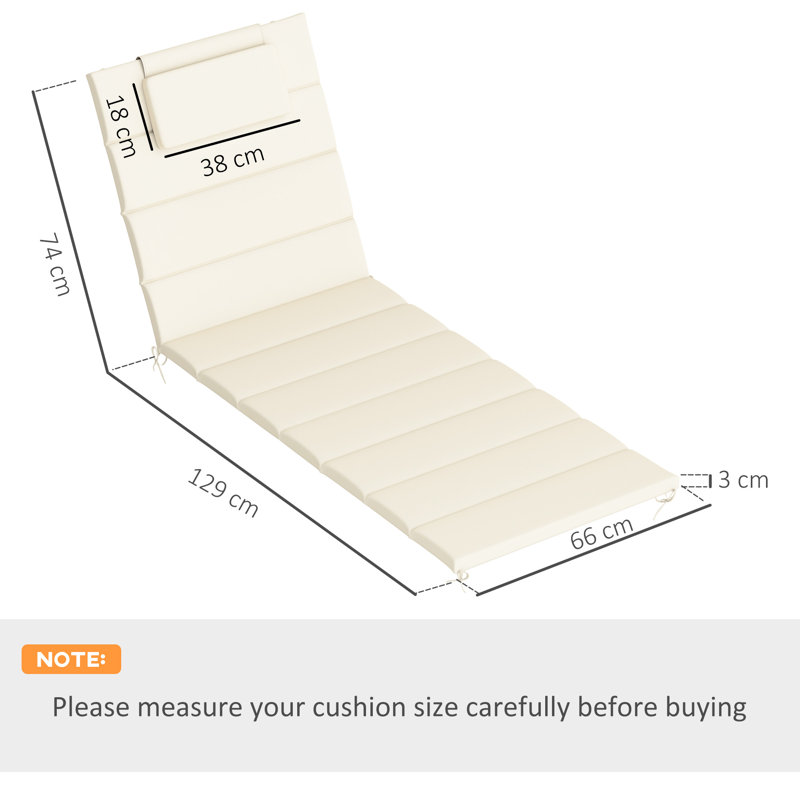 Foldable Lounge Chair Cushion Set Of 2