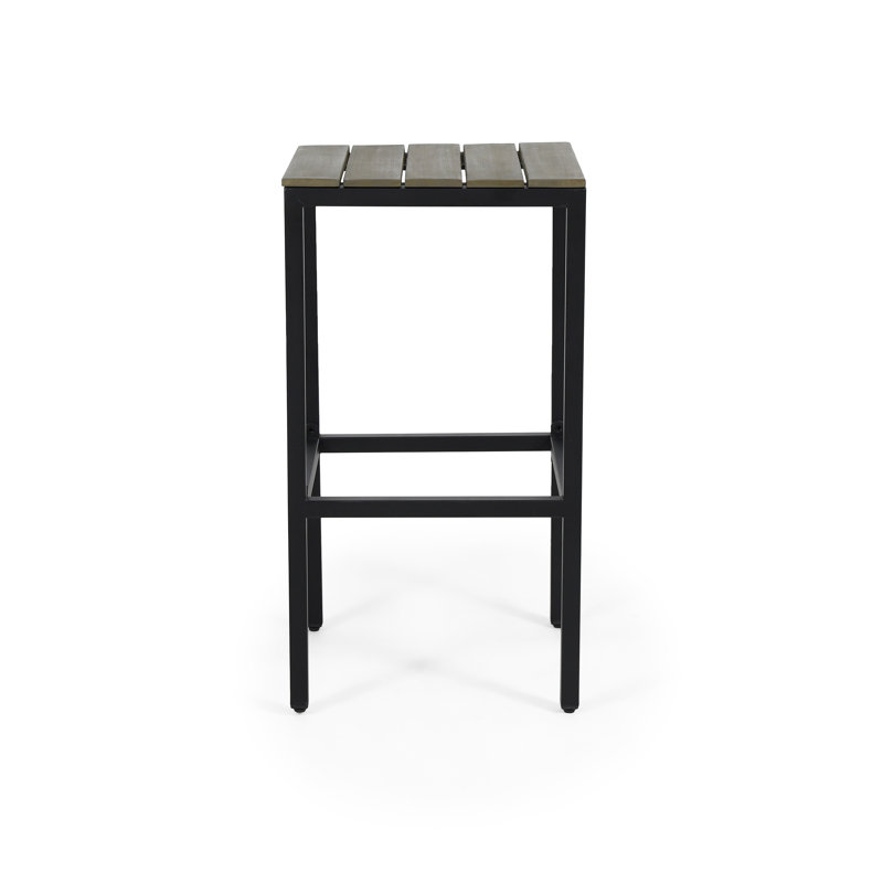 Tabouret de bar d'extérieur moderne, Gris, 4