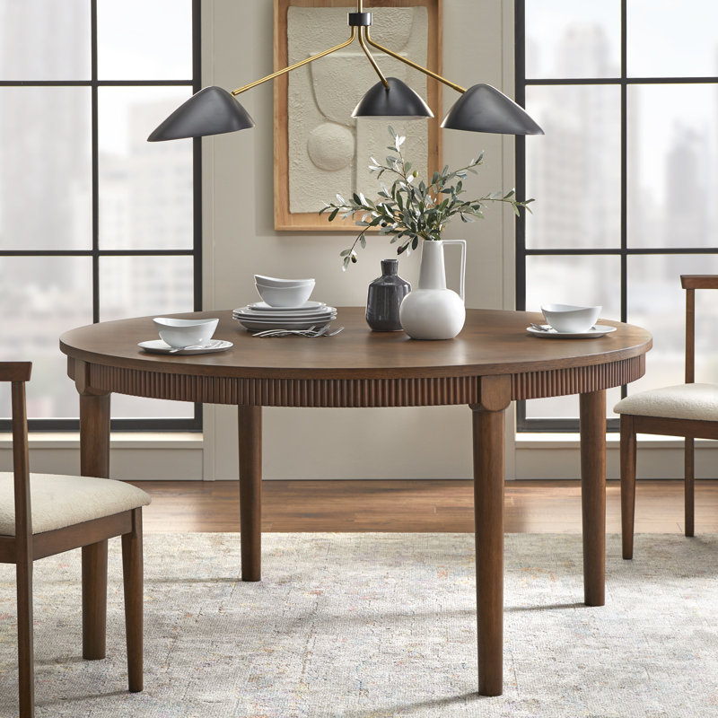 Astoria Round Dining Table, Walnut, 59"