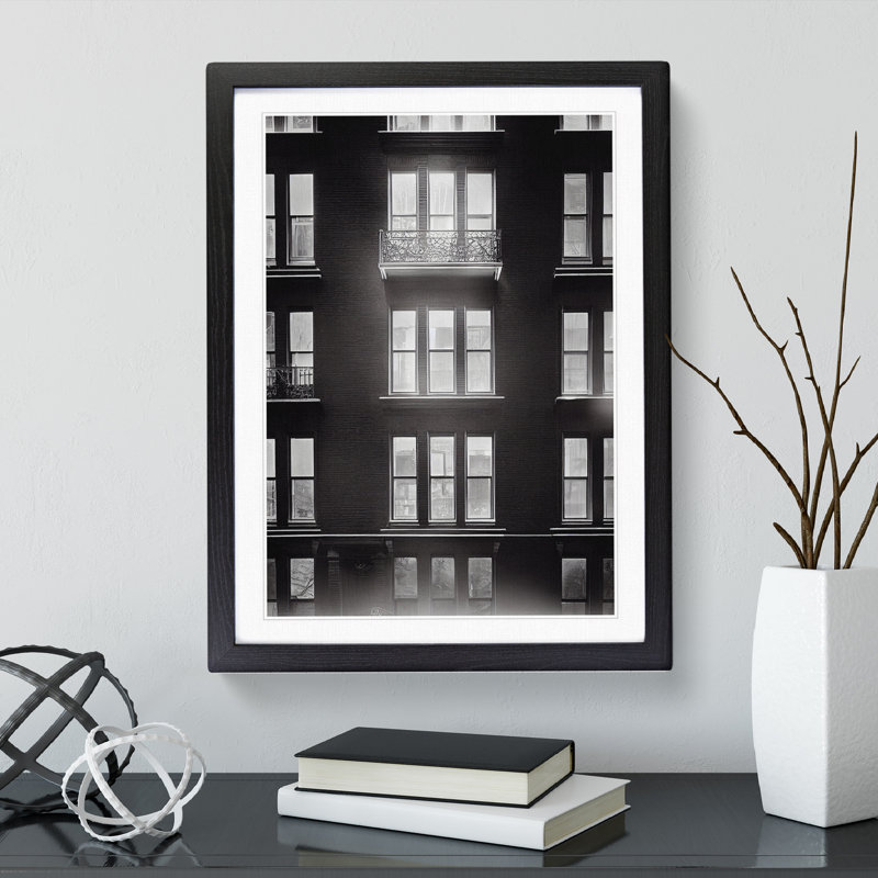 Classic Architecture - Single Picture Frame Painting, 64cm H x 46cm W x 2cm D, Black
