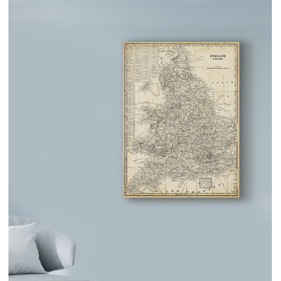 " Antique Map Of England " by Vision Studio