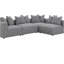 Chaise de coin Amherst Grey avec coussin décoratif