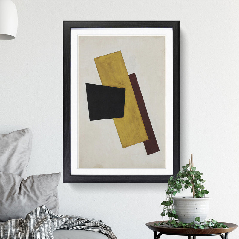 Composition Vol.6 by Lyubov Popova - Picture Frame Graphic Art, 65cm H x 48cm W x 2cm D, Black Framed