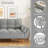 75.39 IN. Futon Sofa Bed, Convertible Upholstered Couch Sleeper With Reclining Sleeper Split Tufted Back-116622570