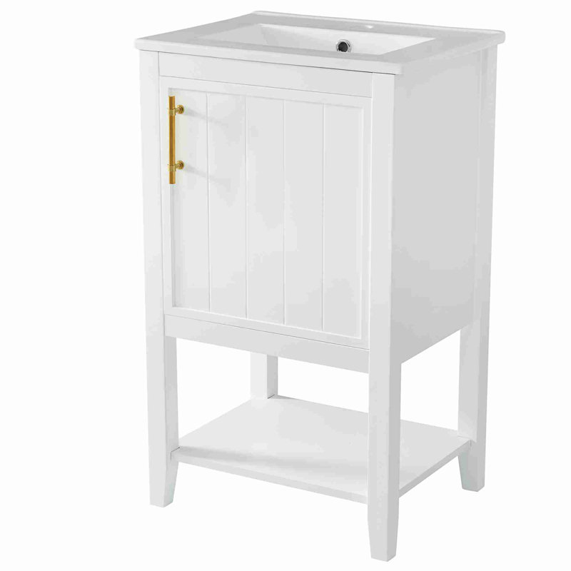 Meuble-lavabo moderne 20 po, Blanc