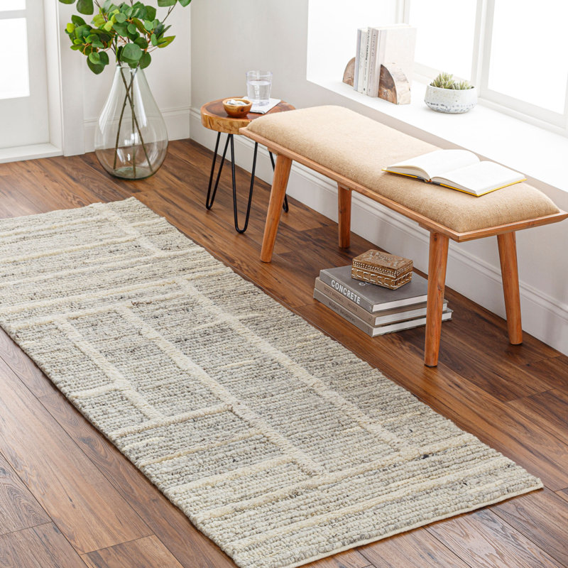 Edwardo Wool Abstract Area Rug, Rectangle 5' x 7'6"