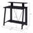 Black Writing Desk With Upper Shelf