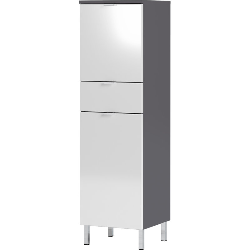 Midgett Bathroom Cabinet, Graphite/White