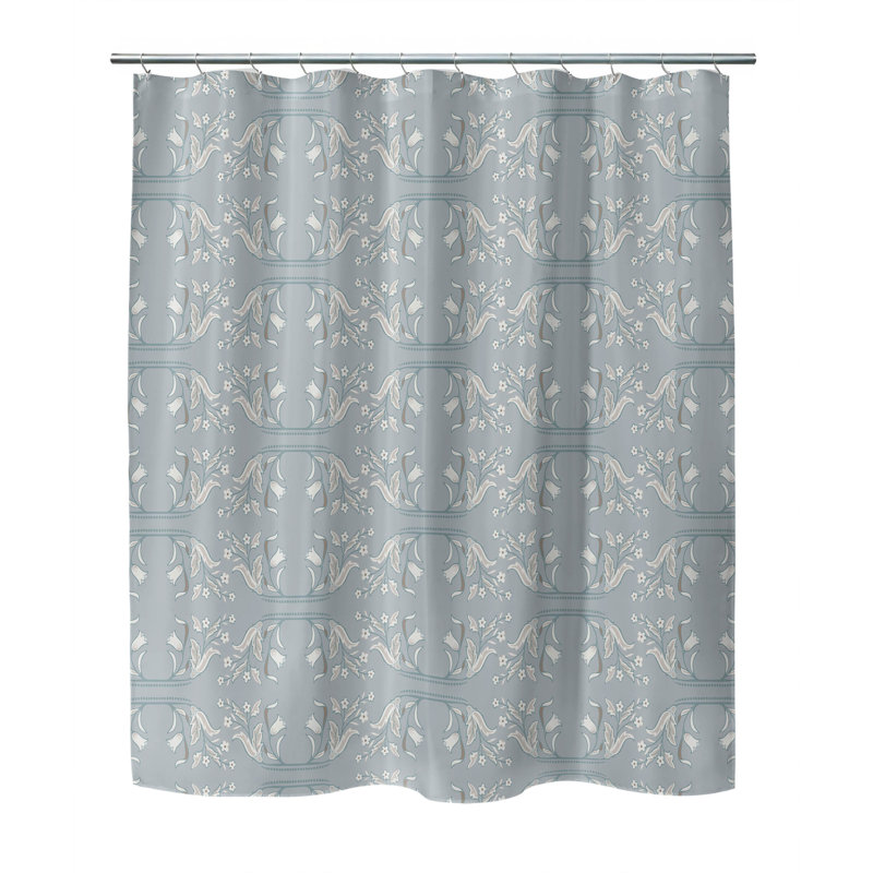 Rideau de douche léger Mira, Bleu gris