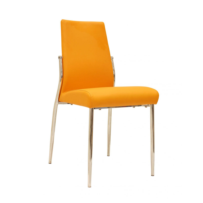 Zara Upholstered Dining Chair, Orange