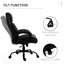 Grand et grand fauteuil de travail noir en cuir d'unité centrale, capacité de poids de 400 lb, siège large, hauteur réglable, chaise de bureau pivotante pour des processus efficaces avec capacité, cuir, configuration en hauteur
