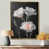 Toile avec cadre flottant or