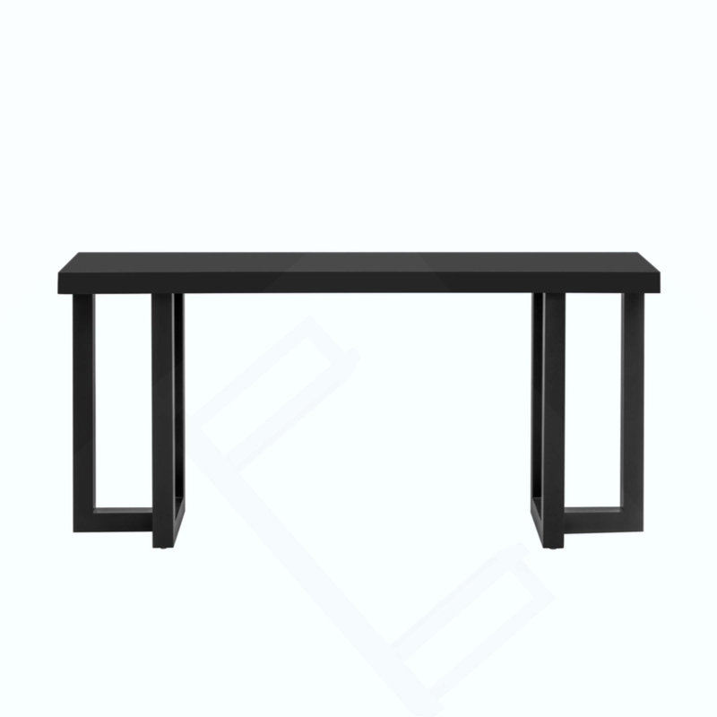 Geometric Design Console Table With Solid Pine Legs,Suitable For Entryway, Hallway, Living Room, Bedroom, Black