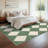 Machine Washable Rugs Distressed Trellis Rug for Living Room Non Slip Stain Resistant Carpet Modern Checkered Farmhouse Floor Cover-365402159