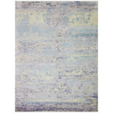 Area Rug in Aqua/Beige/Ivory