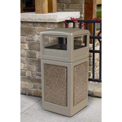 StoneTec Stone Open Trash Can - 42 Gallons