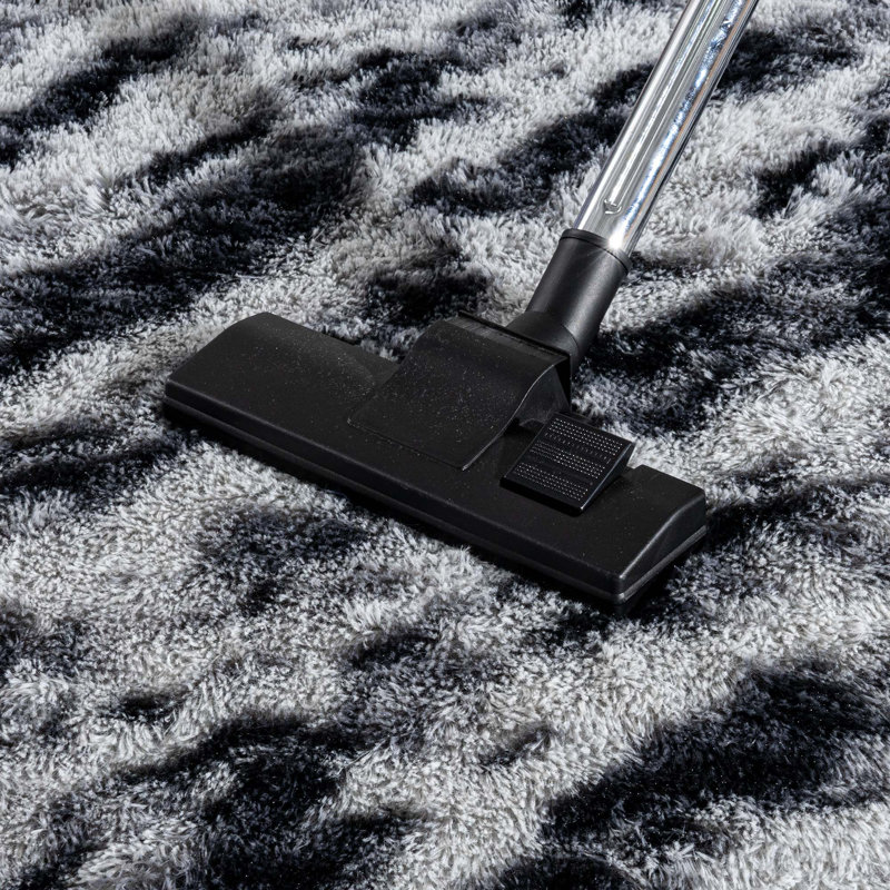 9x12 ft Tie-dyed Black and Grey Shag Rug, Ideal for living room decor, Ultra-Soft Puffy Fluffy Rug for Bedroom Flooring, Aesthetic Carpets Suitable for Kids' Rooms, Dorms, and Home Decor
