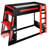 Wooden Gaming Bunk Bed with Desk, Storage Shelves, USB Charging Port and LED Light-1864658702-1864658737