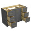 Base de meuble-lavabo simple en bois massif de 48 po Kalya seulement-266295662