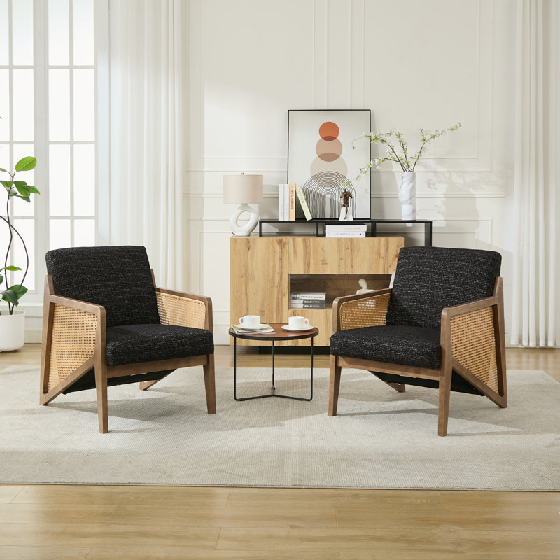 Fauteuil Karoll Chisara, Noir, 2