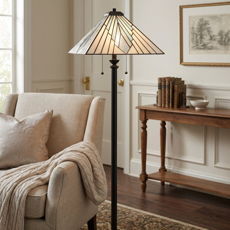 Duvane 2-Light Matte Black Floor Lamp