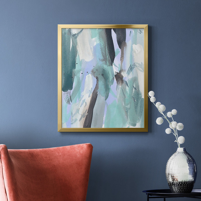 Toile encadrée de qualité supérieure Ocean Crush VI - prête à être accrochée, Or, H 20 po x l 16 po