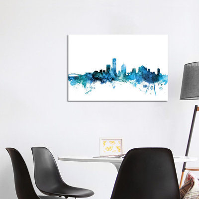 Milwaukee, Wisconsin Skyline by Michael Tompsett - Wrapped Canvas Gallery-Wrapped Canvas Giclée