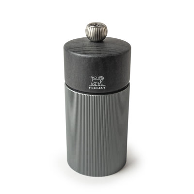 Moulin à sel Line, aluminium et bois de hêtre, carbone, 5 pouces