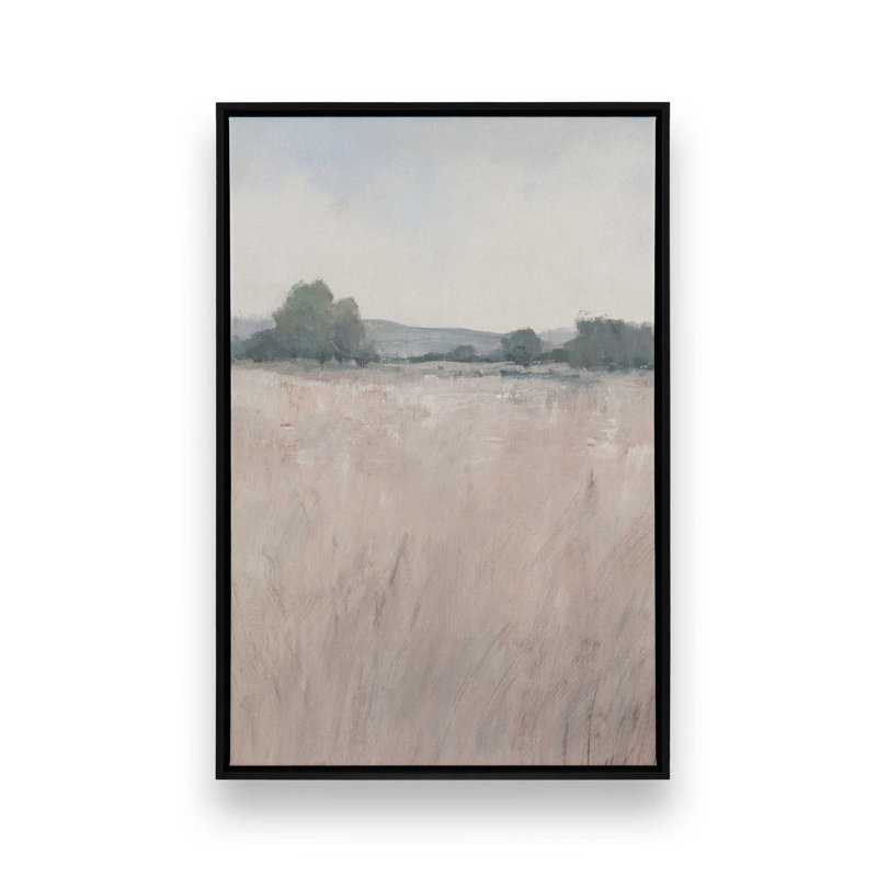 Impression sur toile Mute Countryside Serenity II, Cadre flottant noir satiné, H 18,75 po x l 12,75 po x P 1,75 po