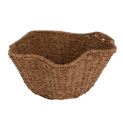 Ruffled Bankuan And Rattan Decorative Bowl