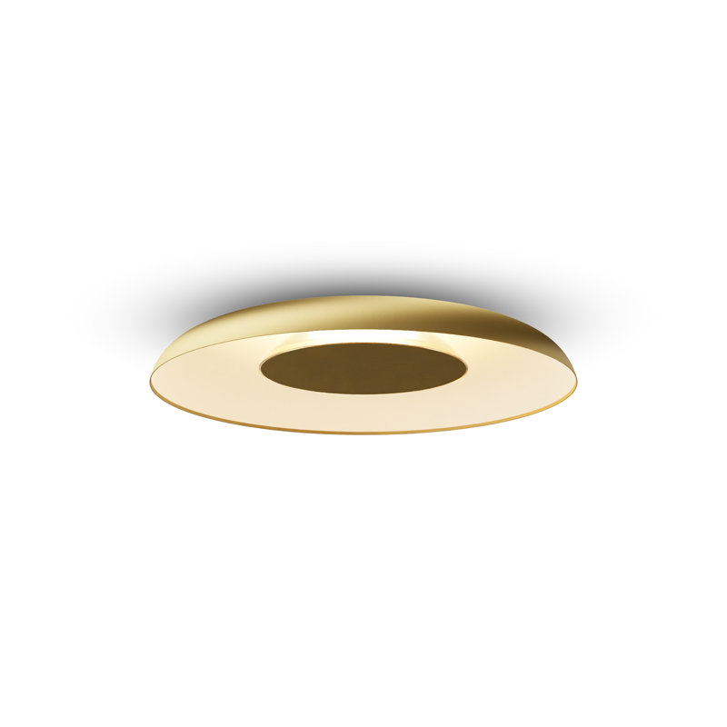 Ramen LED Flush Mounted Sconce, 3.5" H x 24" W x 24" D, Brass/Gold/Matte White