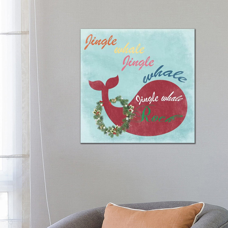 Jingle All The Whale by Sheldon Lewis - Wrapped Canvas Print, 66.04 cm H x 66.04 cm W x 1.91 cm D