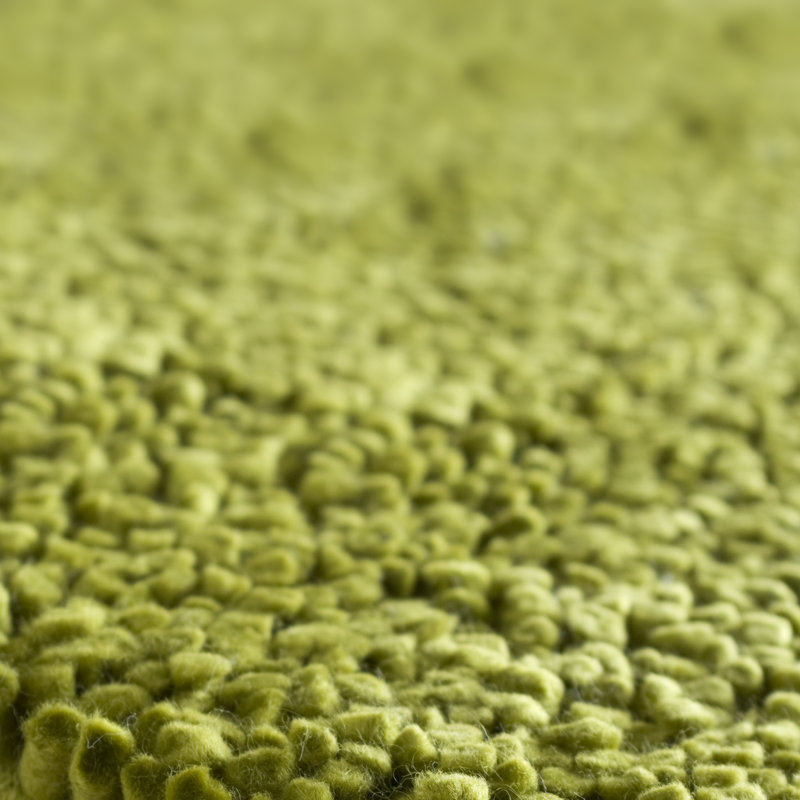 Tapis vert en laine tissé à plat à la main Bonney, Rectangle 5 pi x 8 pi