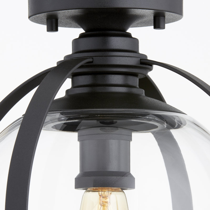 Sonnier Glass Flush Mount, Noir