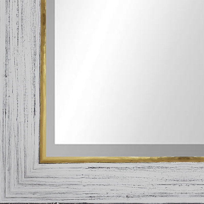 Rustic, Blanc / doré, 33,5 po x 27,5 po