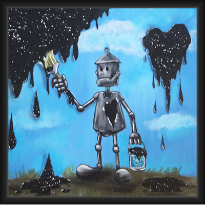 «ACHETER DE L'ART POUR MOINS Officiellement sous licence« Tin Man Black Heart »par Ed Capeau