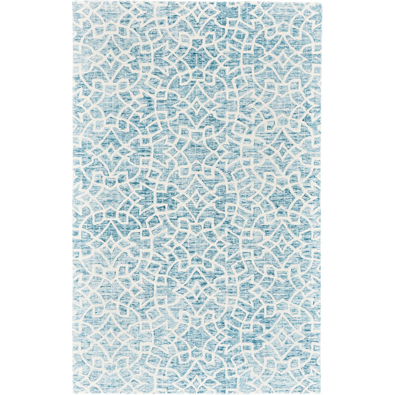 Ken Hand Tufted Geometric Indoor Rug, Rectangle 8' x 10'