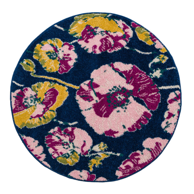 Bloom Floral Indoor Rug, Round 3'3"