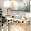 Table console en verre miroir Yolanta 31,5 po