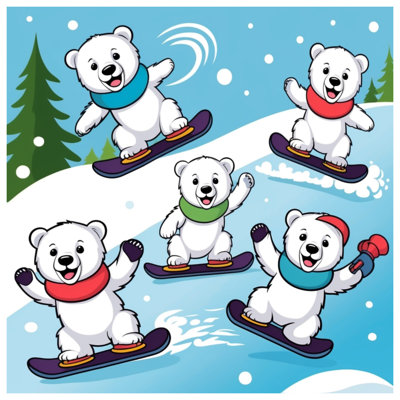Couvertures de planche à neige polaires Bears