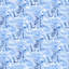 Tapis bleu en polyester à motif de cachemire Watchtower-275301912